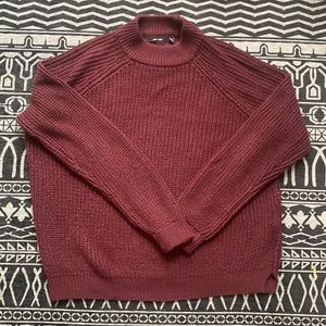 Vero Moda purple, maroon crew, mock neck  sweater, size large